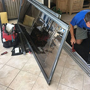 sliding glass door frame repair Highland